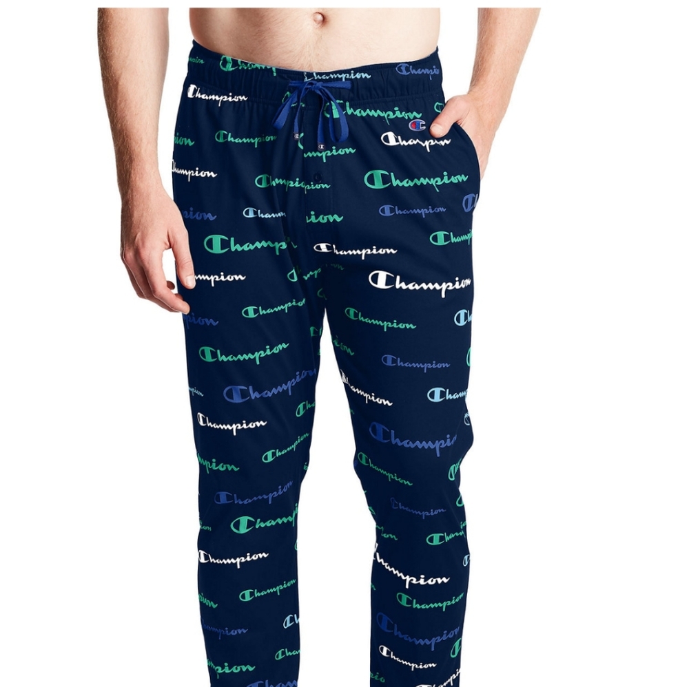 Champion Logo Navy Pajama Pants - NWT